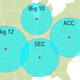 Illustration for article titled See The Big East Get Much Bigger And Much Less Eastern With Conference Realignment Visualizations